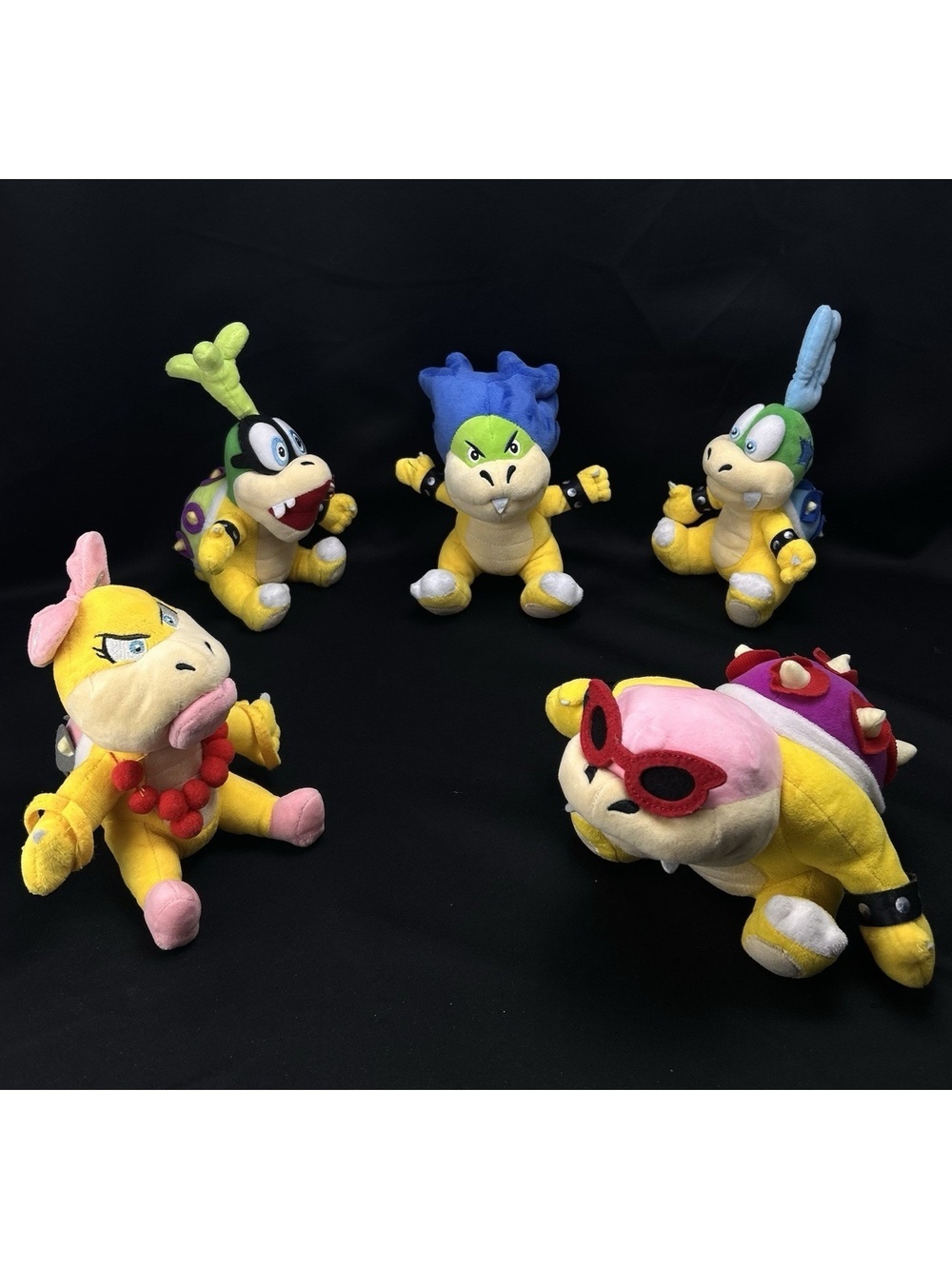 Super Mario Koopalings Lot Roy Ludwig Wendy Larry Iggy Plush 7" Read